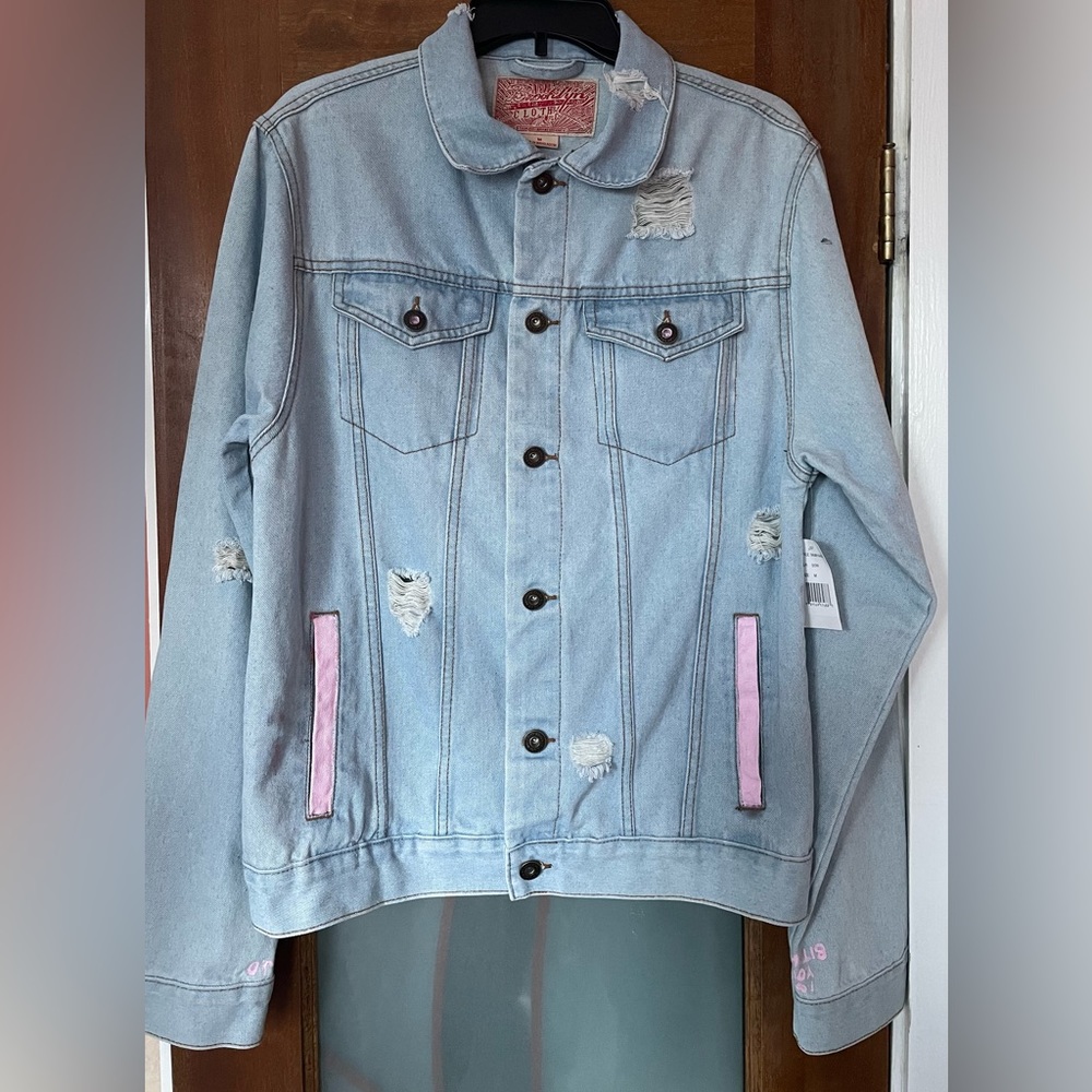 Brooklyn Cloth Co Hand Painted Scooby Doo“ Fred Jones” Distressed Denim Jacket-M